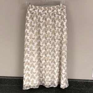 Loft lined print skirt with pockets xl 16